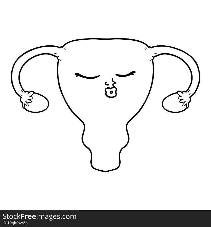 cartoon uterus. cartoon uterus