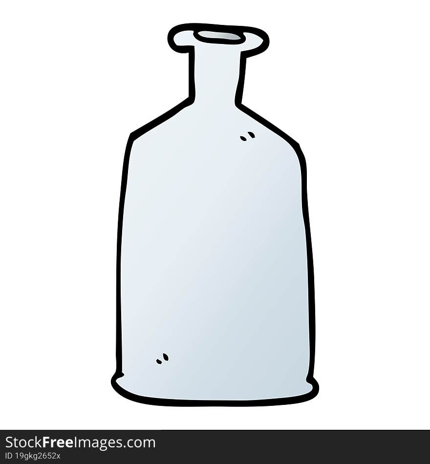 cartoon doodle clear glass bottle