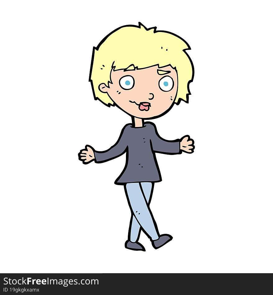 cartoon confused woman