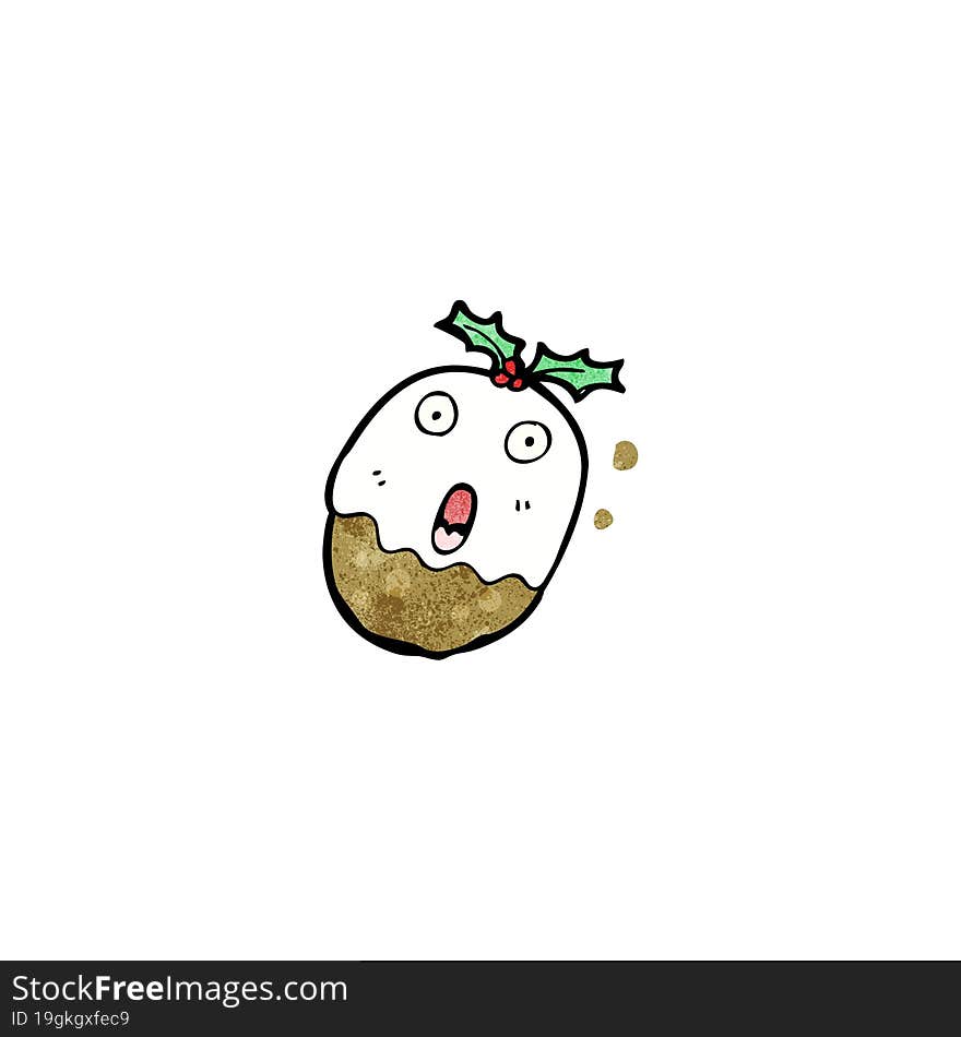 Cartoon Christmas Pudding