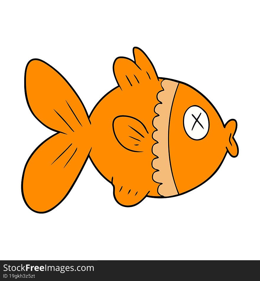 cartoon goldfish. cartoon goldfish