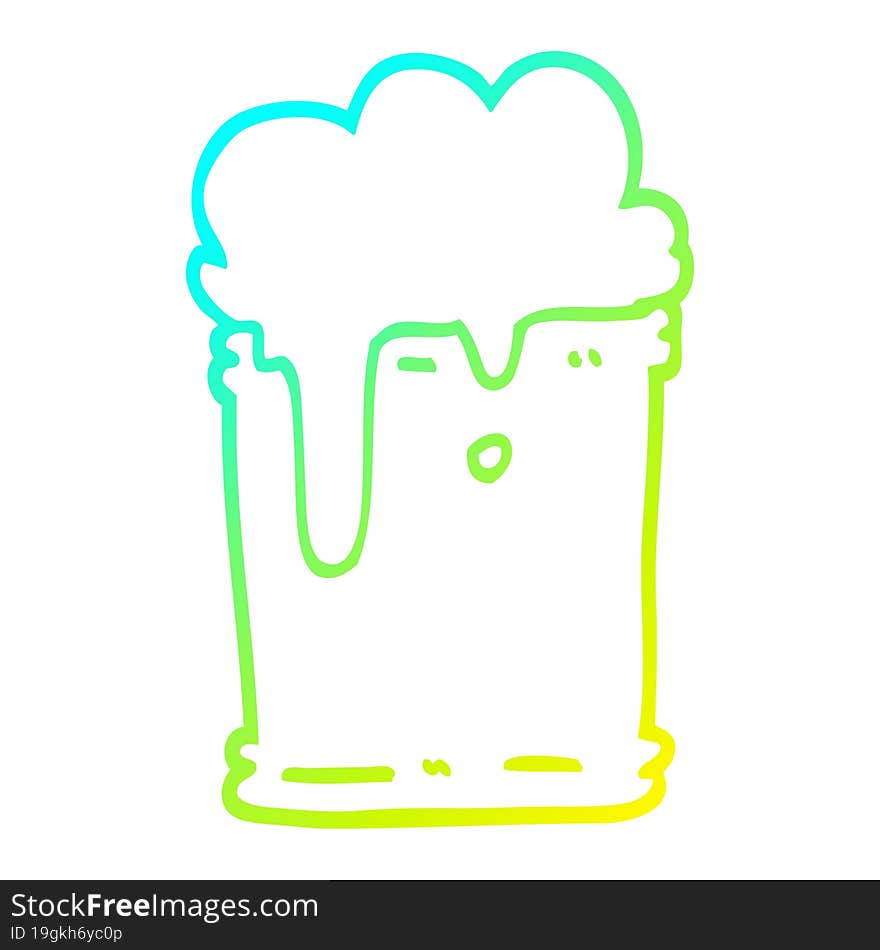 cold gradient line drawing cartoon fizzy drink