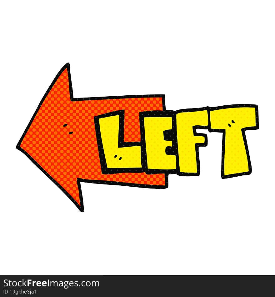 cartoon left symbol