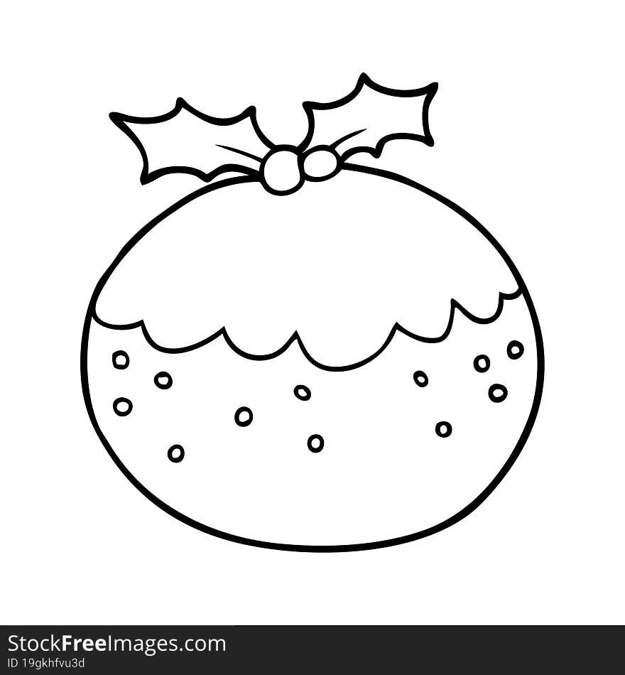 Cartoon Christmas Pudding