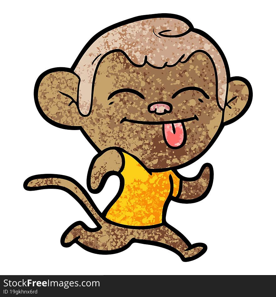 funny cartoon monkey. funny cartoon monkey