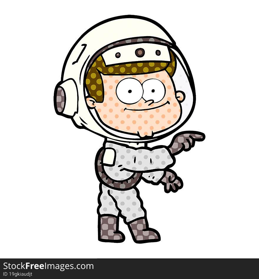 happy astronaut cartoon. happy astronaut cartoon