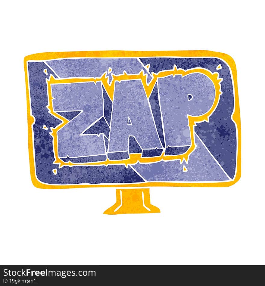 retro cartoon zap screen