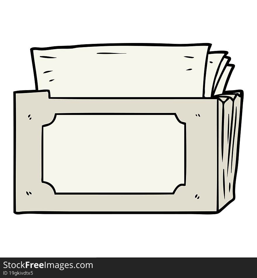 cartoon folder of files. cartoon folder of files