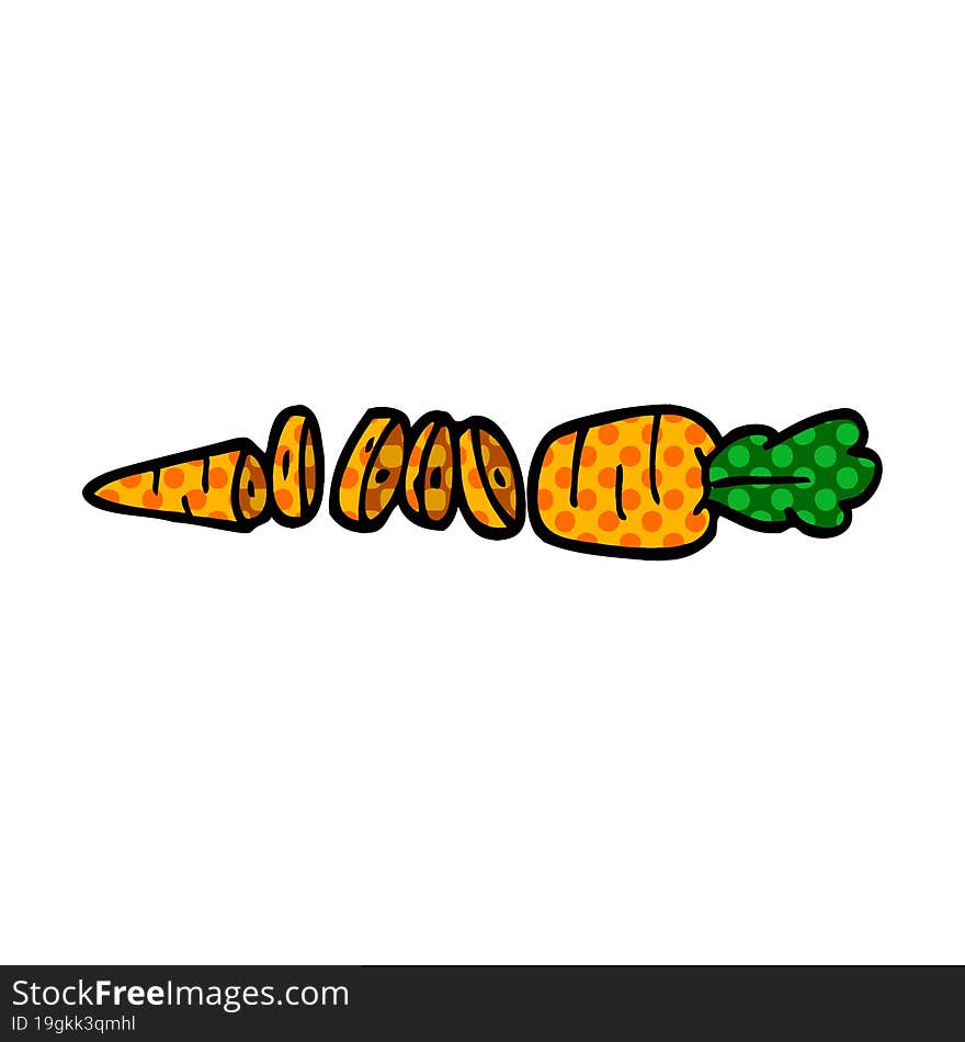 Cartoon Doodle Chopped Carrot