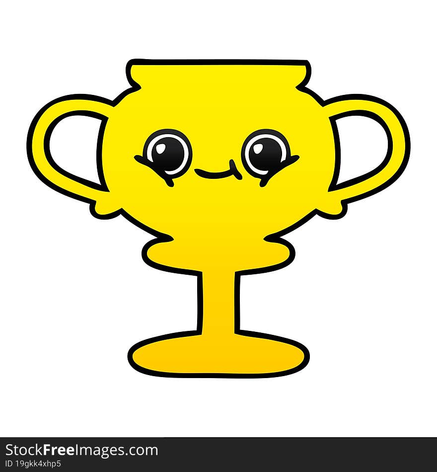 Gradient Shaded Cartoon Trophy