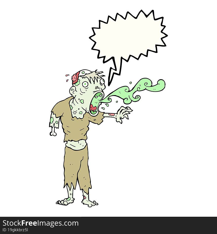 speech bubble cartoon gross zombie