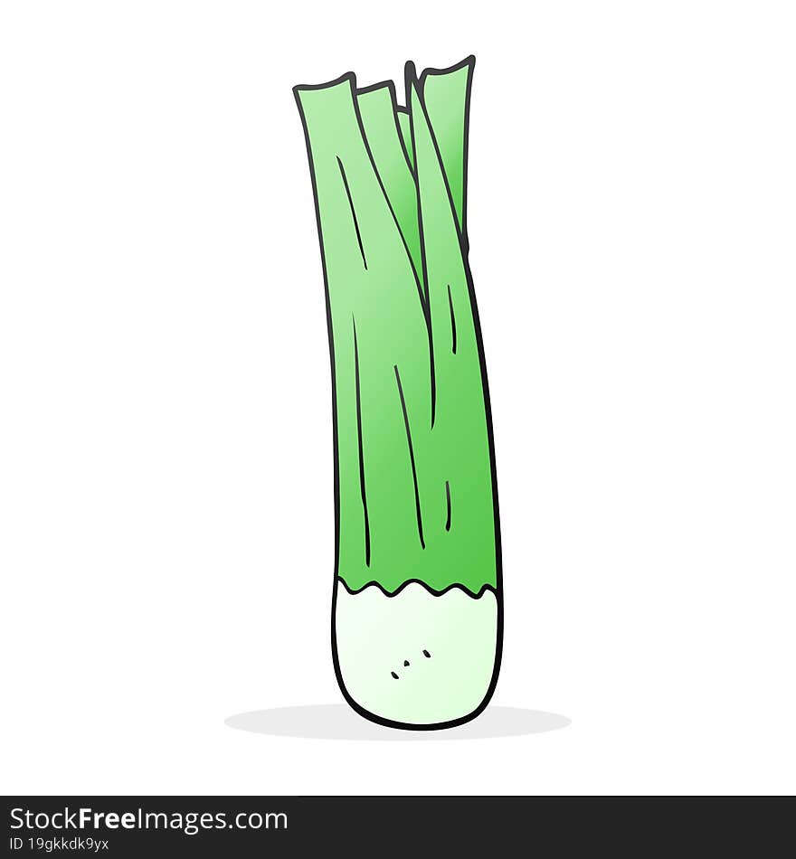 freehand drawn cartoon leek