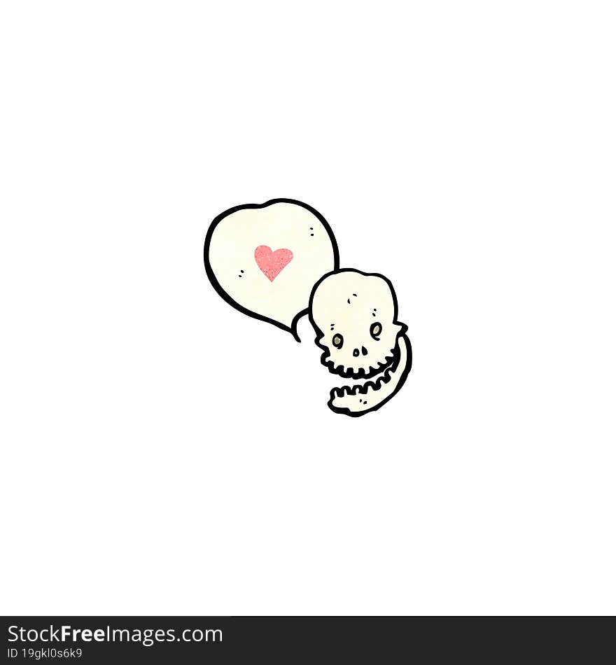 cartoon spooky skull