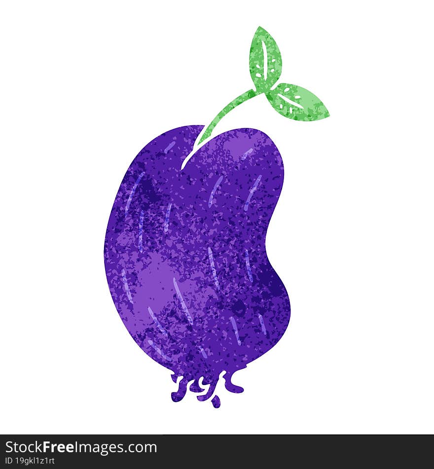 retro cartoon of a sprouting bean