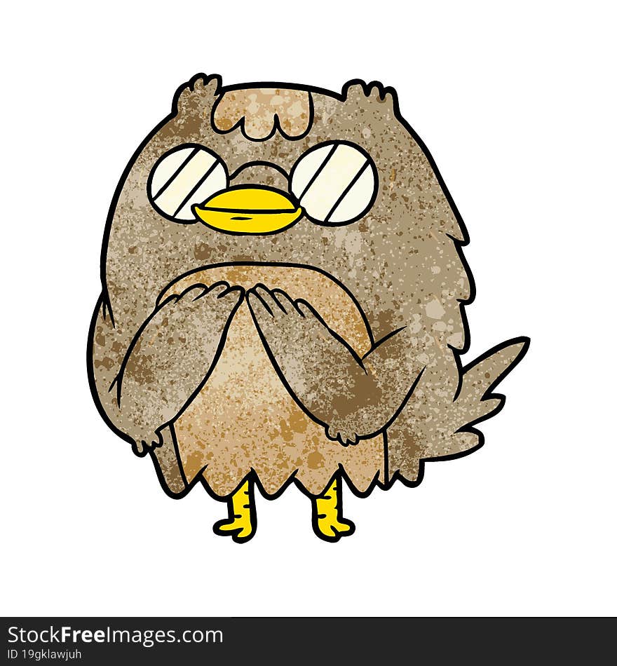 cute cartoon wise old owl. cute cartoon wise old owl