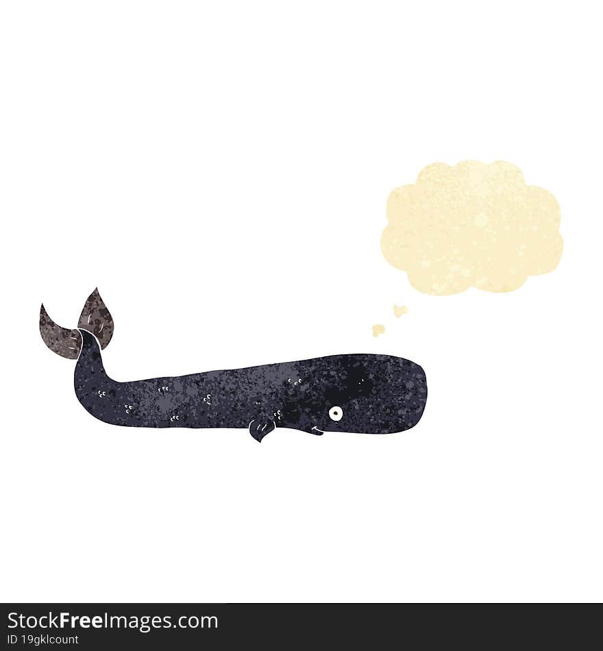 Cartoon Whale With Thought Bubble