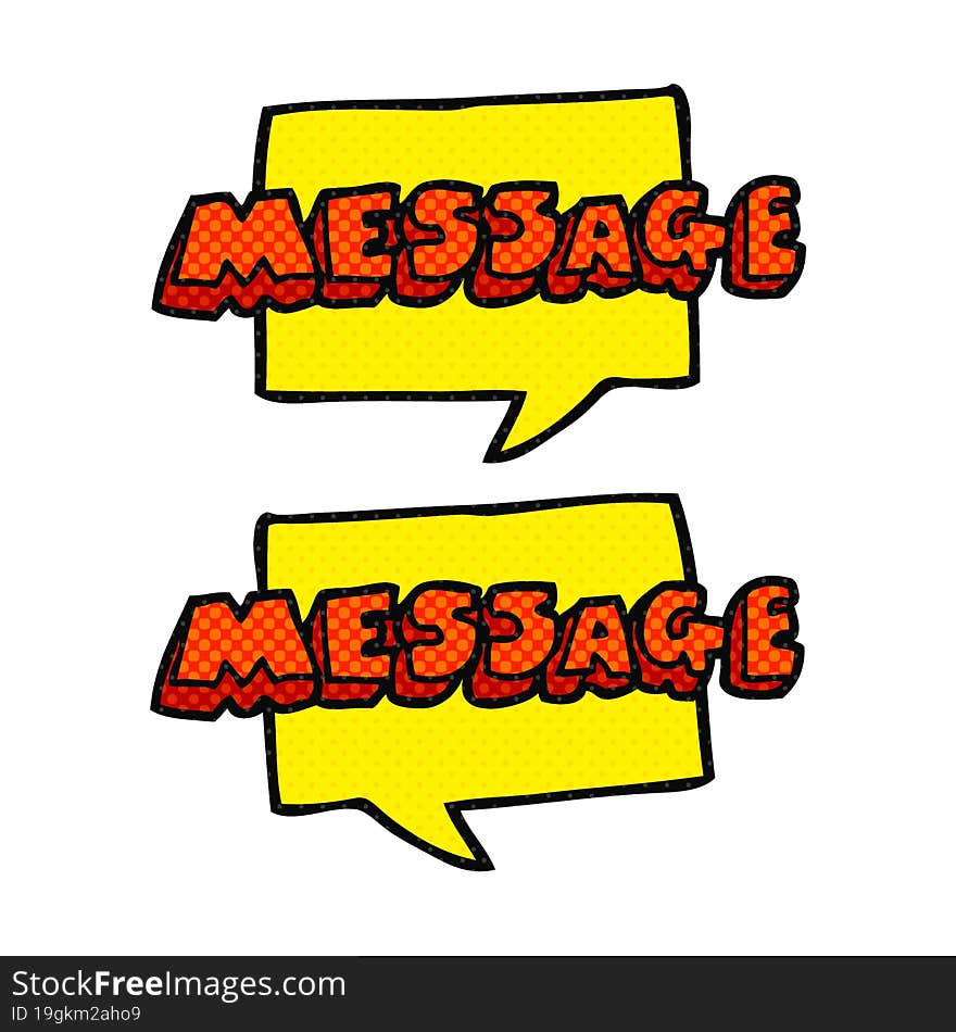 Cartoon Message Texts