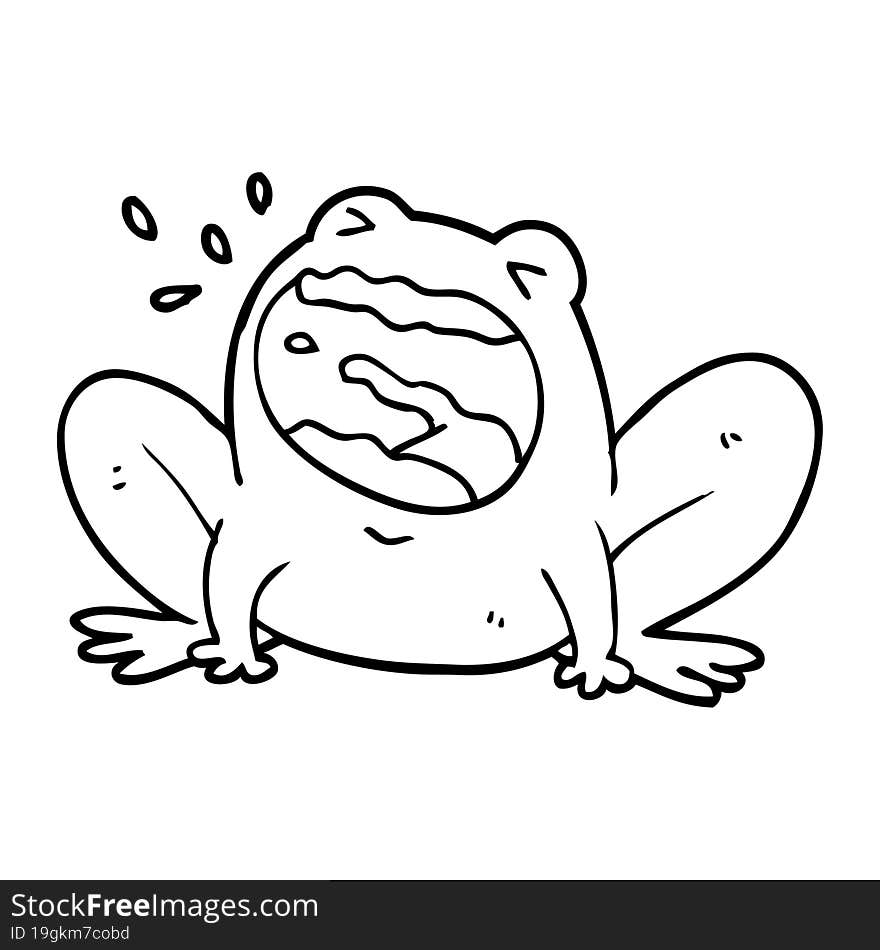 Cartoon Frog Shouting