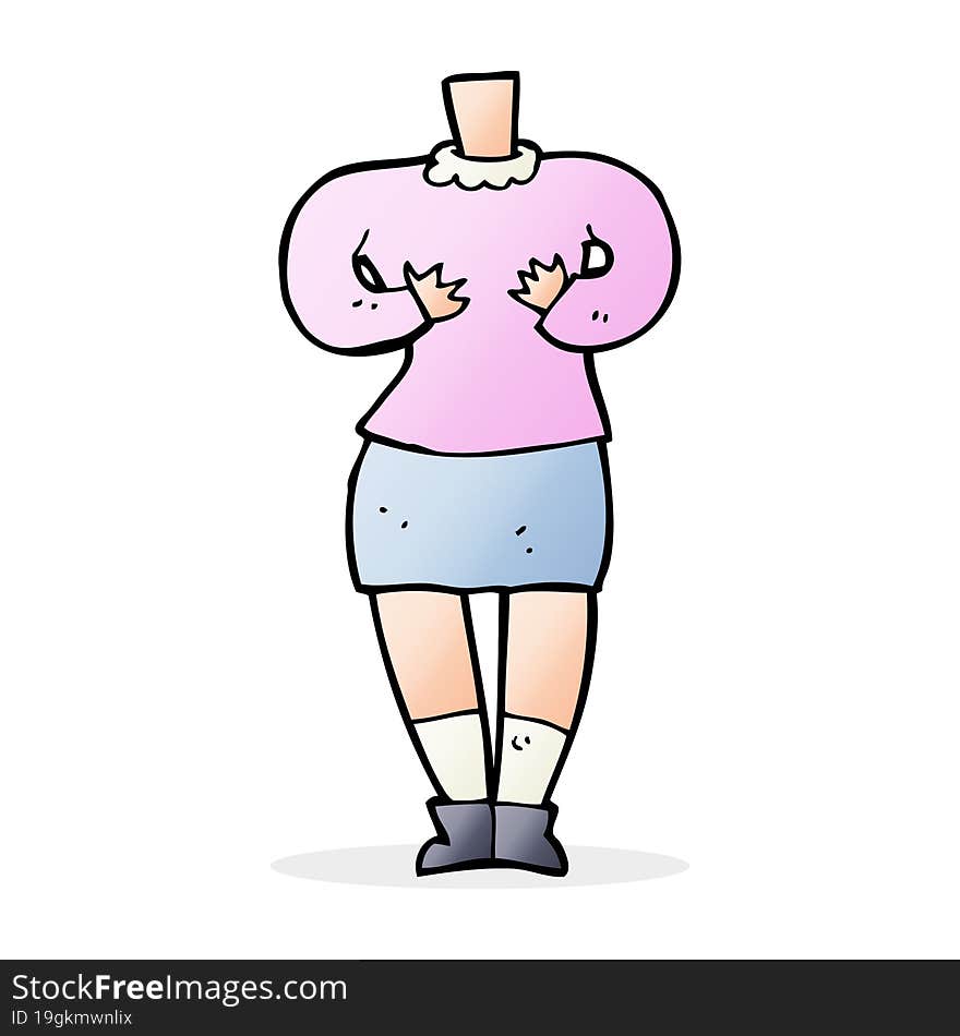 cartoon female body (add photos or mix and match cartoons