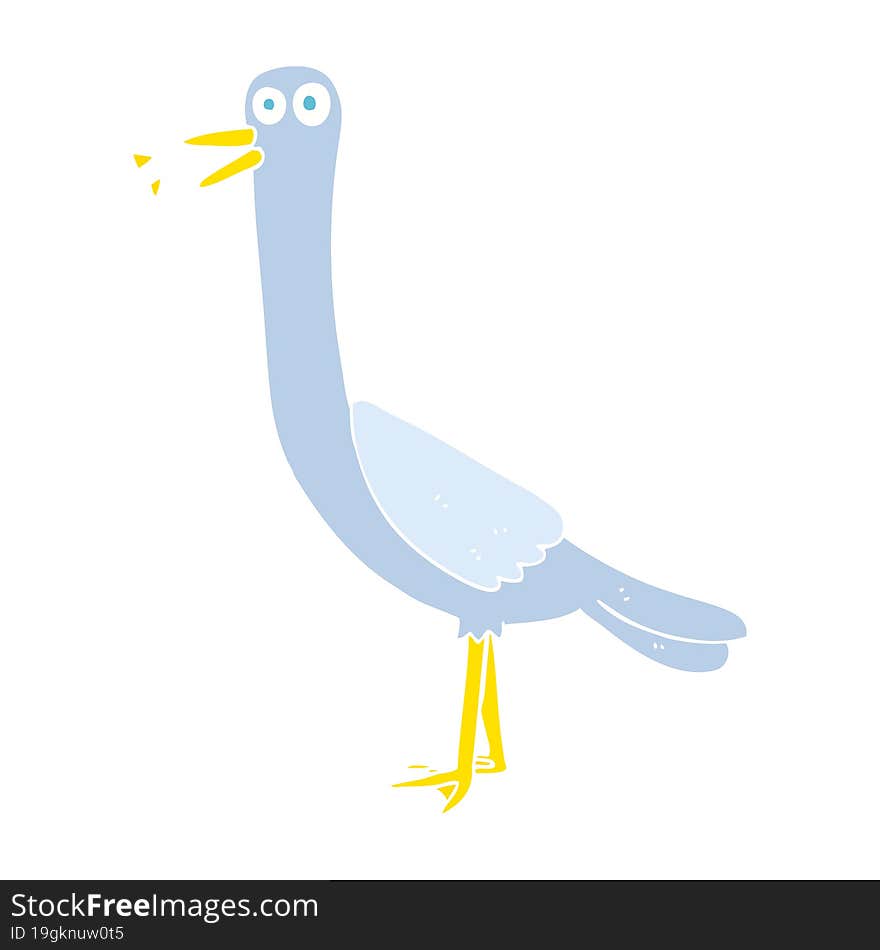 flat color illustration of bird. flat color illustration of bird