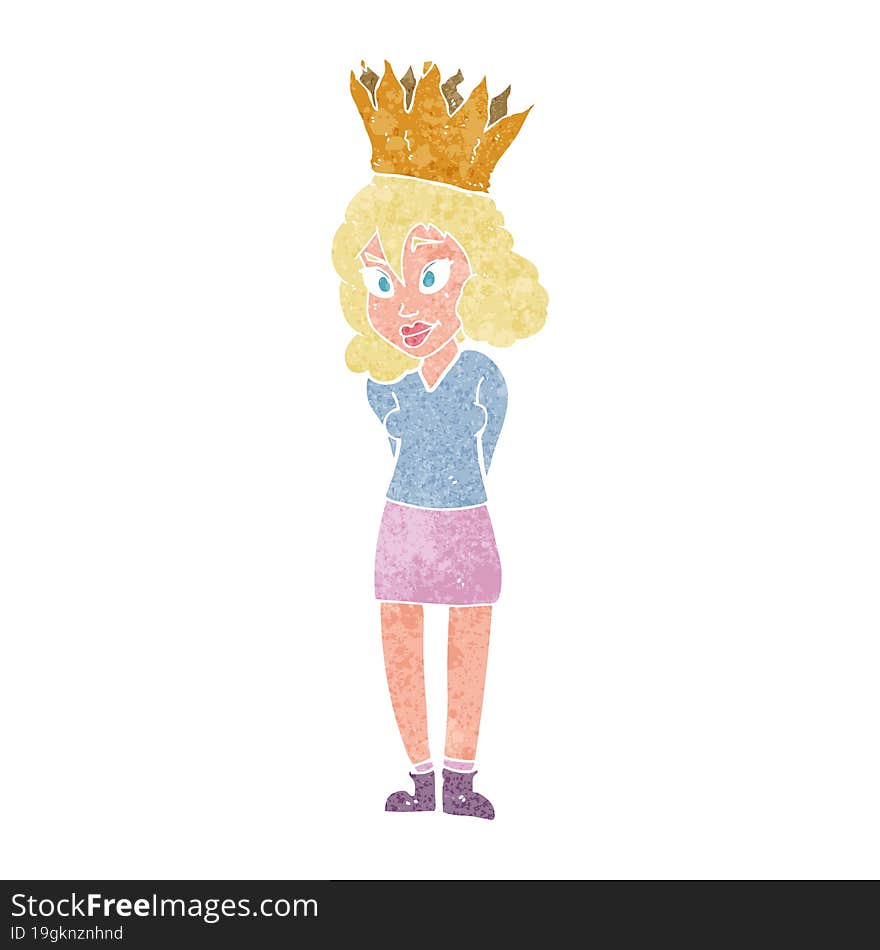 Cartoon Person Wearing Crown