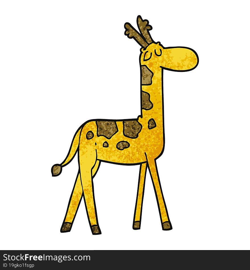 cartoon doodle funny giraffe