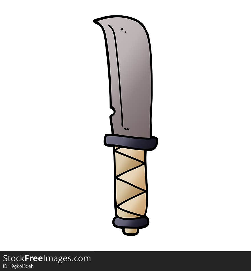 cartoon doodle of a knife