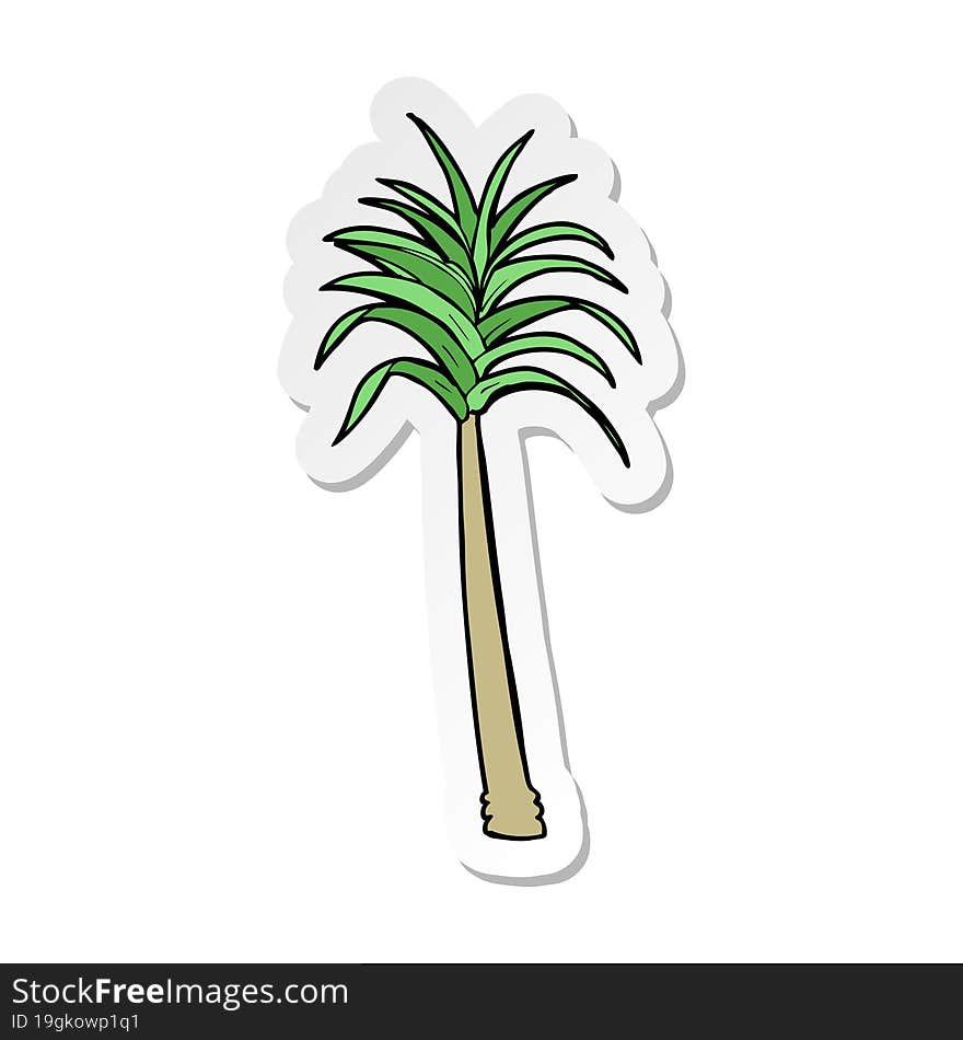 sticker of a cartoon palm tree