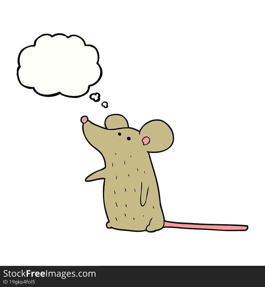 Thought Bubble Cartoon Mouse