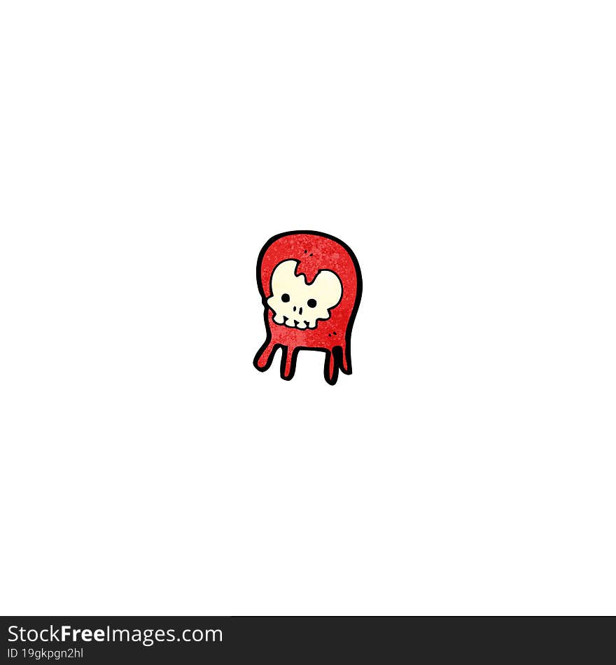 cartoon little skull monster