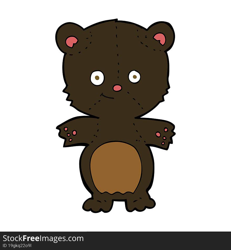 cartoon black bear cub