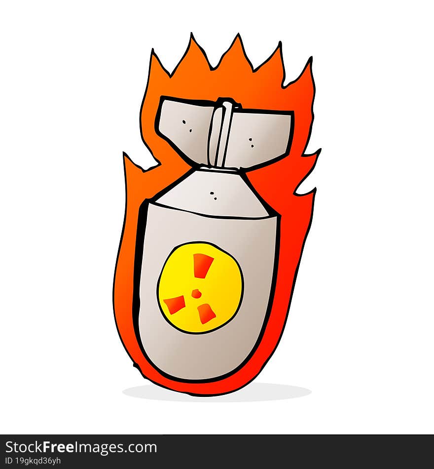 cartoon flaming bomb