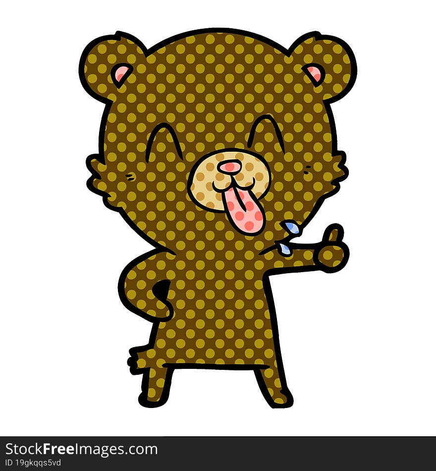 rude cartoon bear. rude cartoon bear