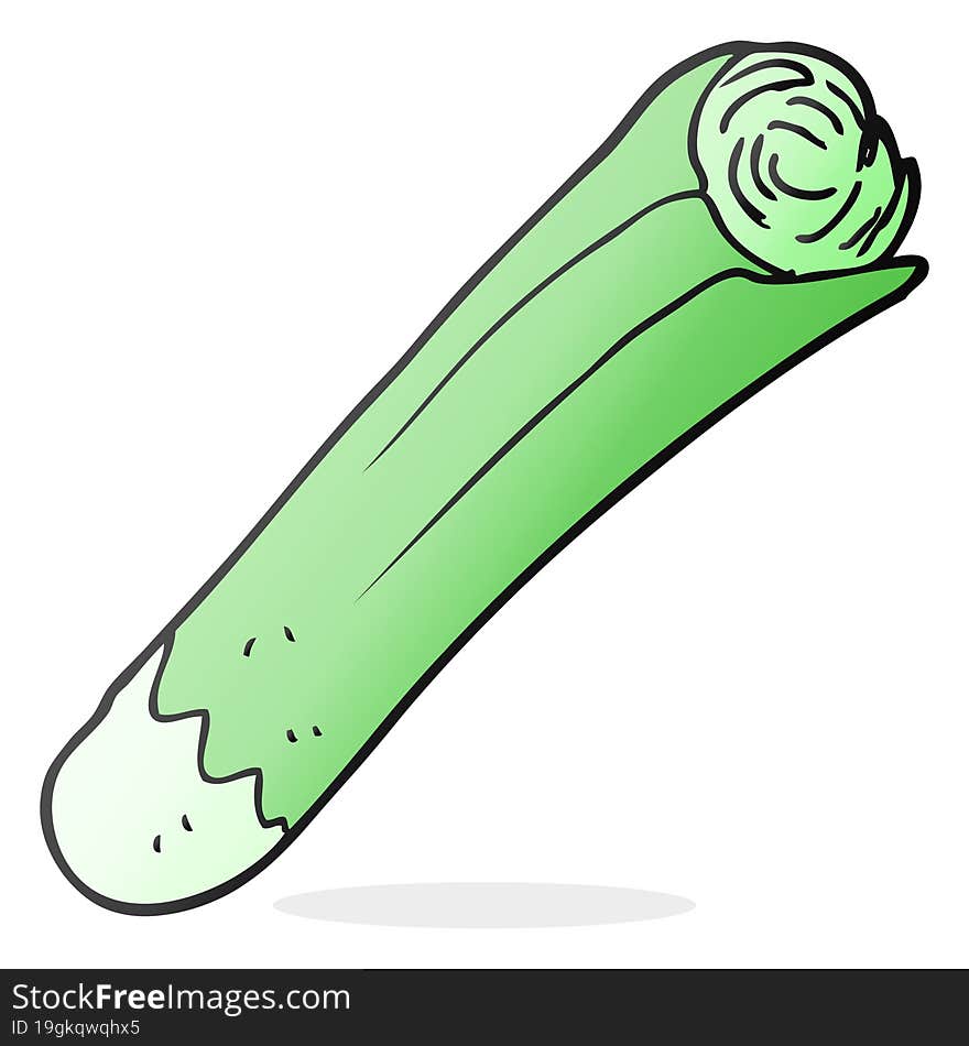 freehand drawn cartoon leek