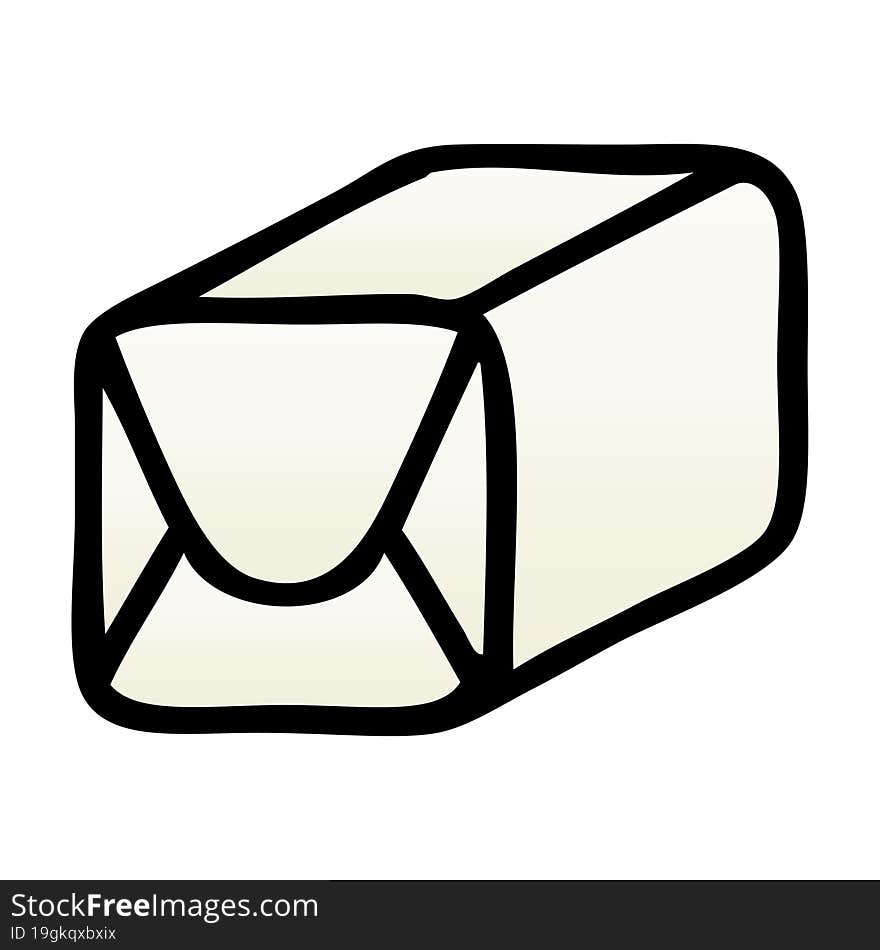 gradient shaded cartoon paper parcel