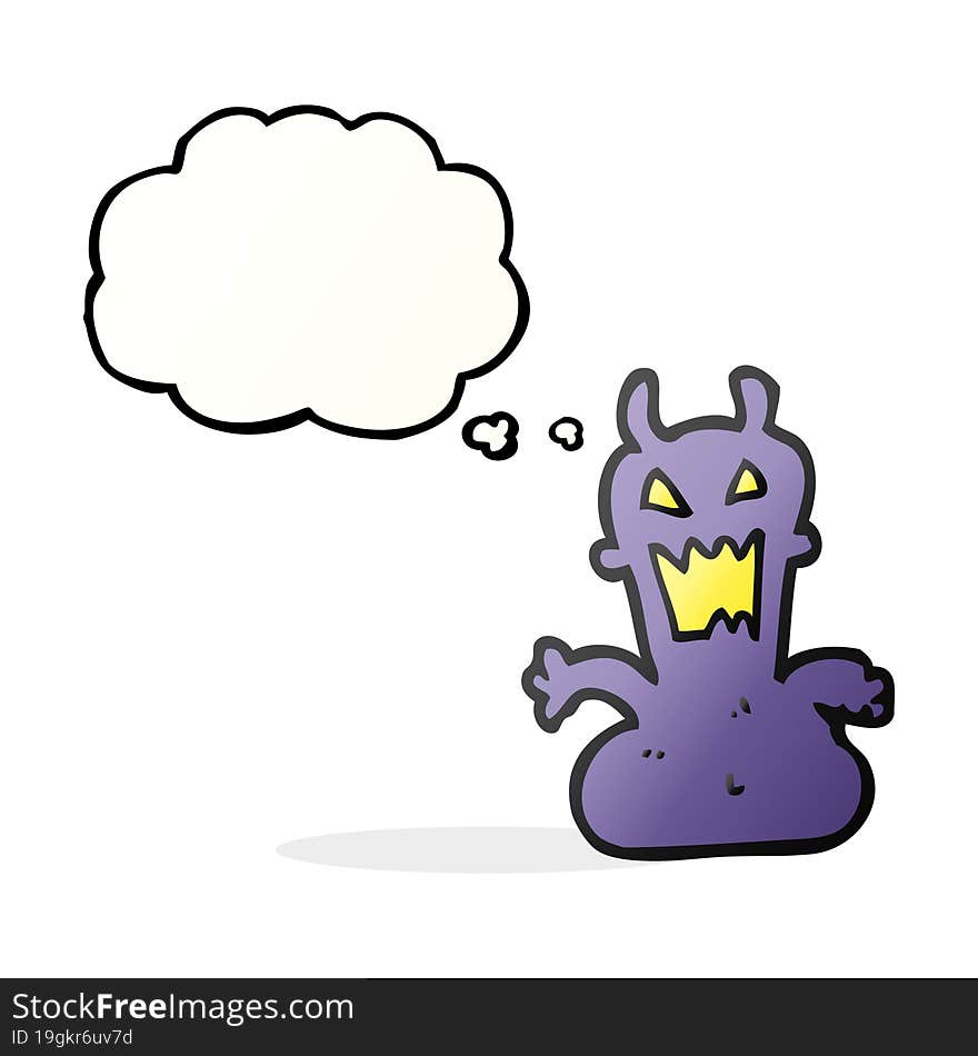 thought bubble cartoon little alien