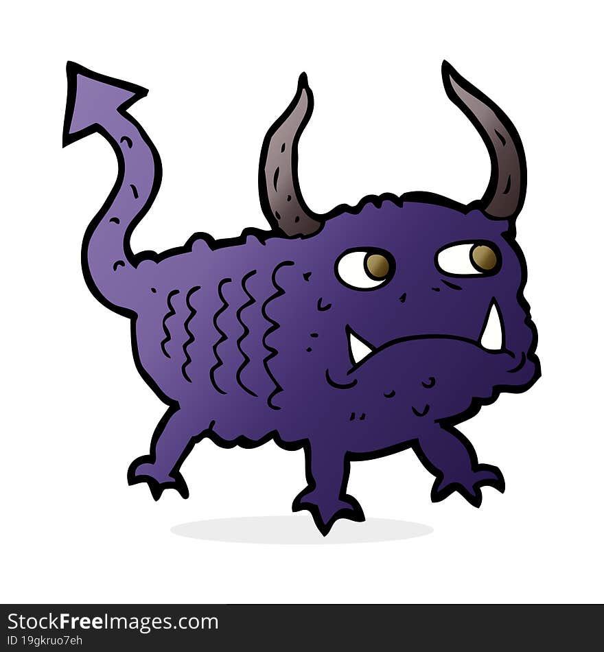 cartoon little demon