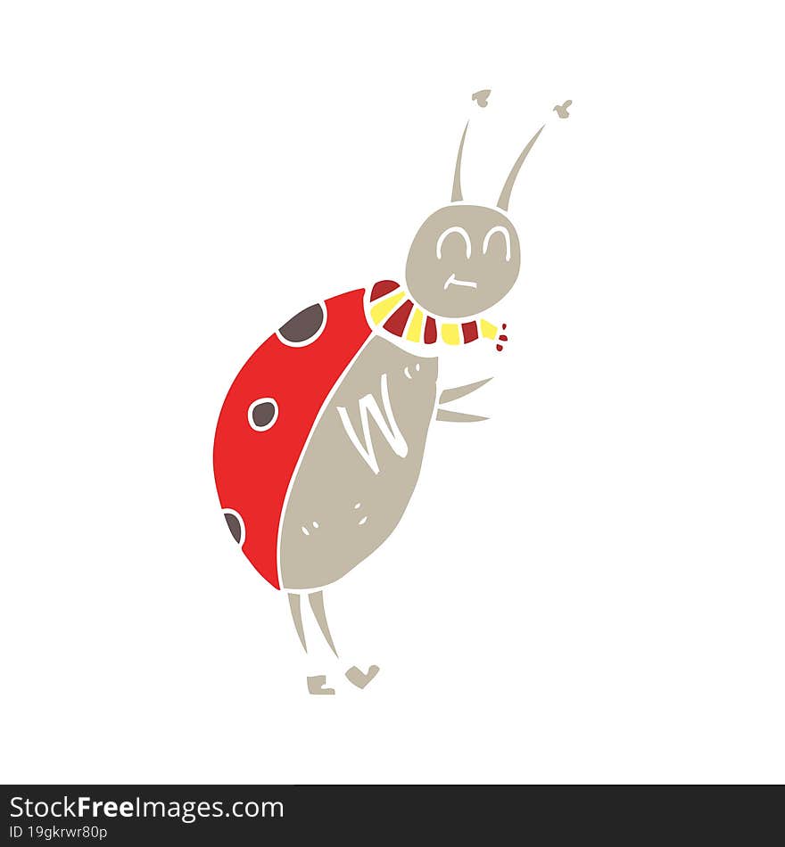 flat color illustration of ladybug. flat color illustration of ladybug