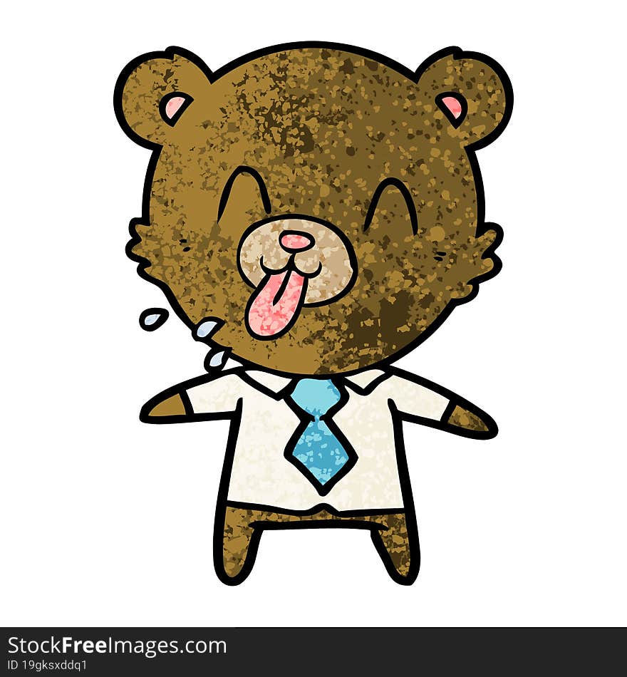 rude cartoon bear boss. rude cartoon bear boss