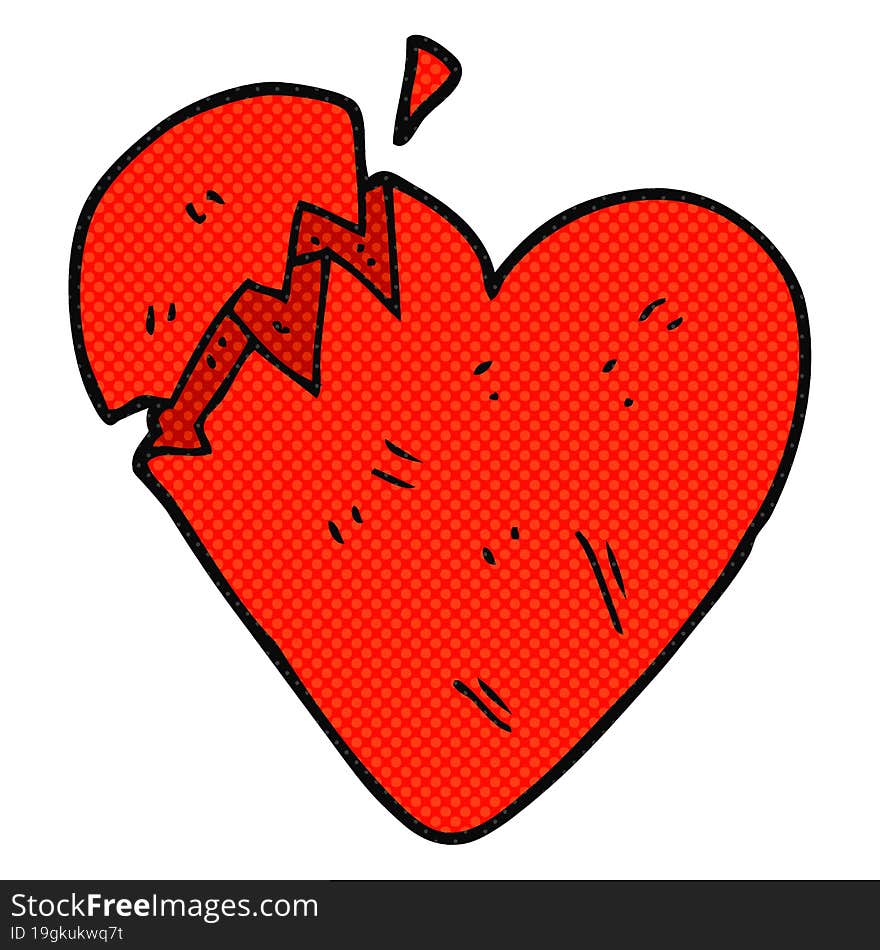 cartoon broken heart