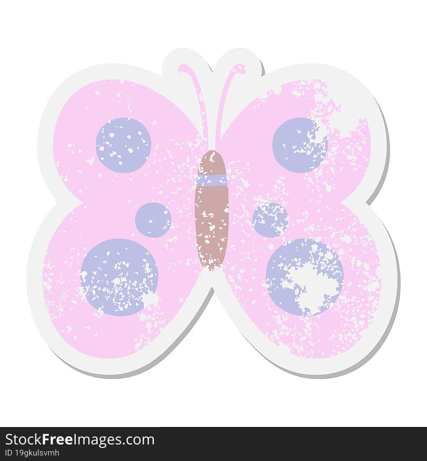 cute large butterfly grunge sticker