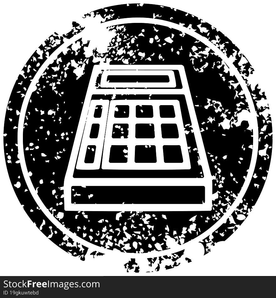 math calculator distressed icon