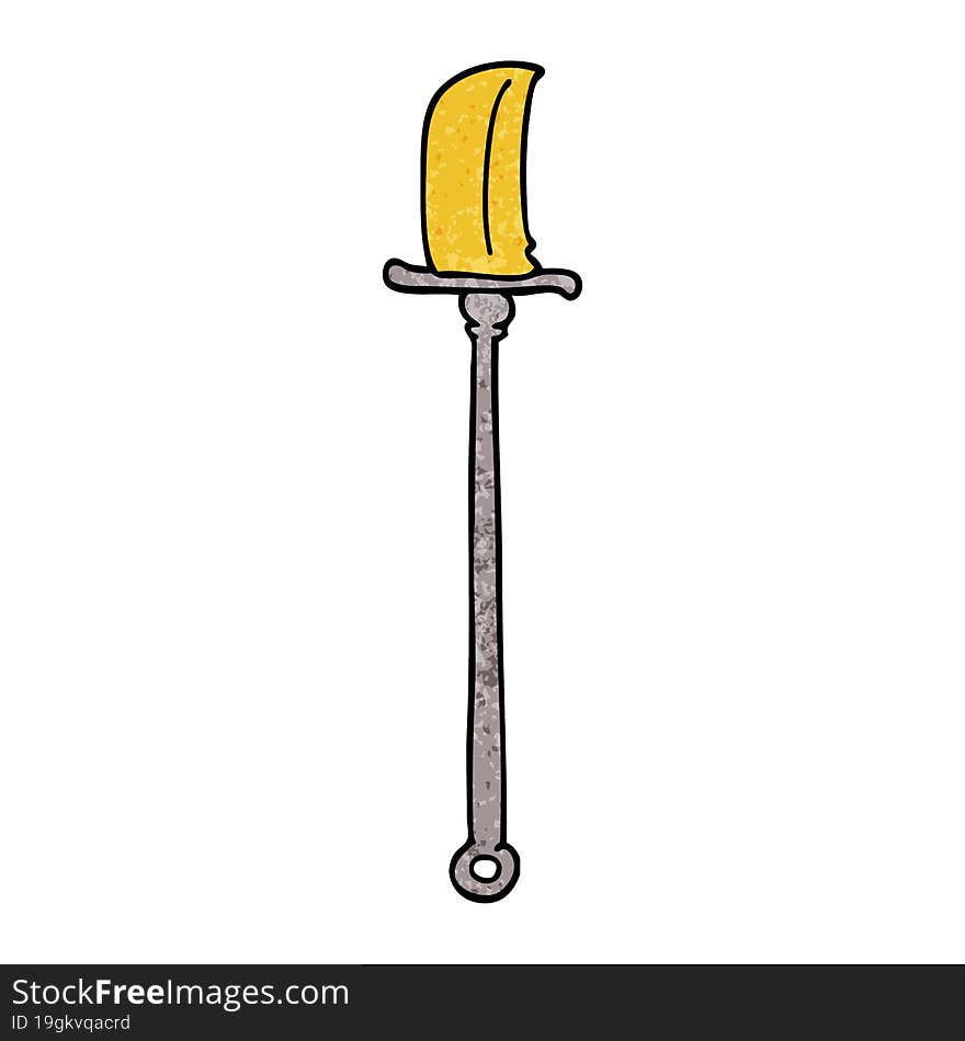 cartoon doodle bronze halberd