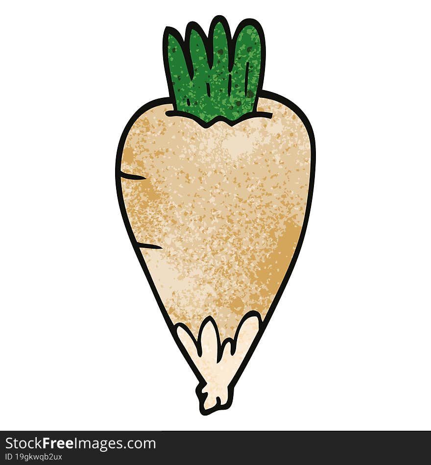 cartoon doodle root vegetable