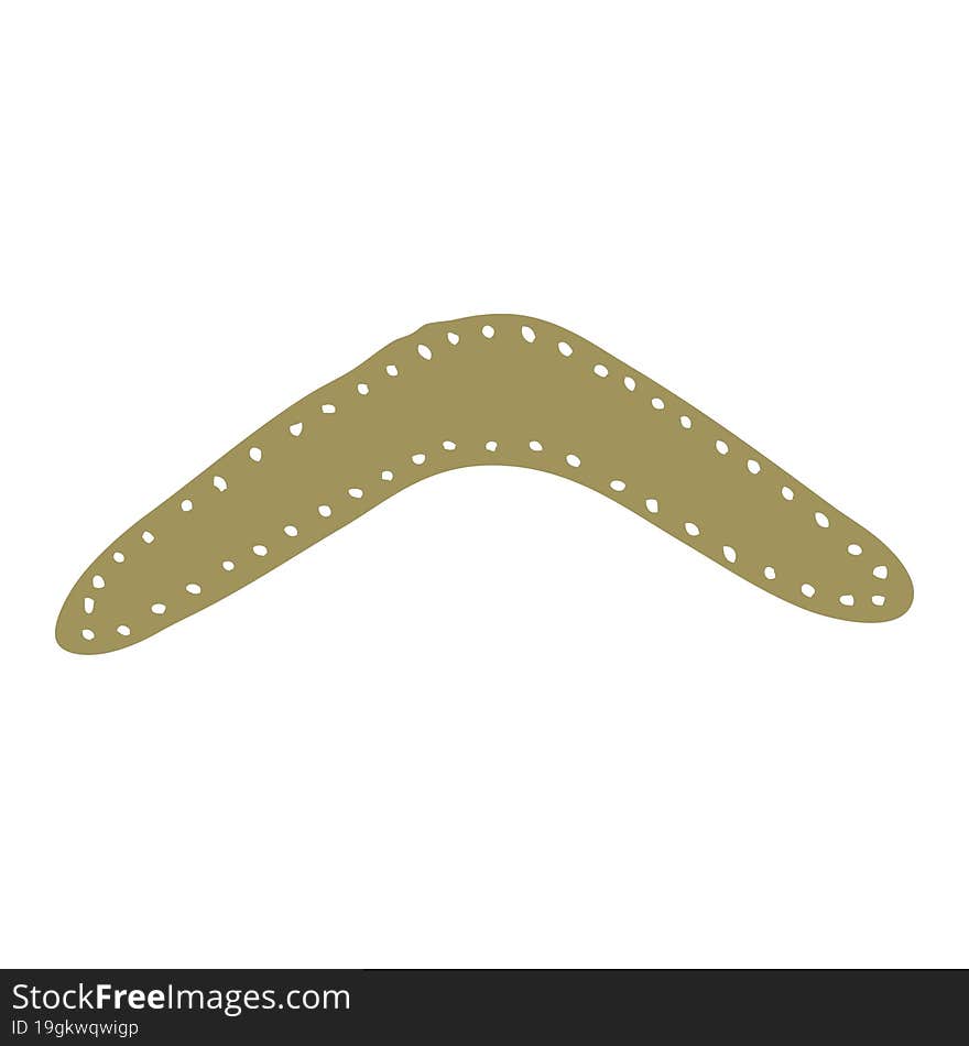 flat color illustration cartoon boomerang