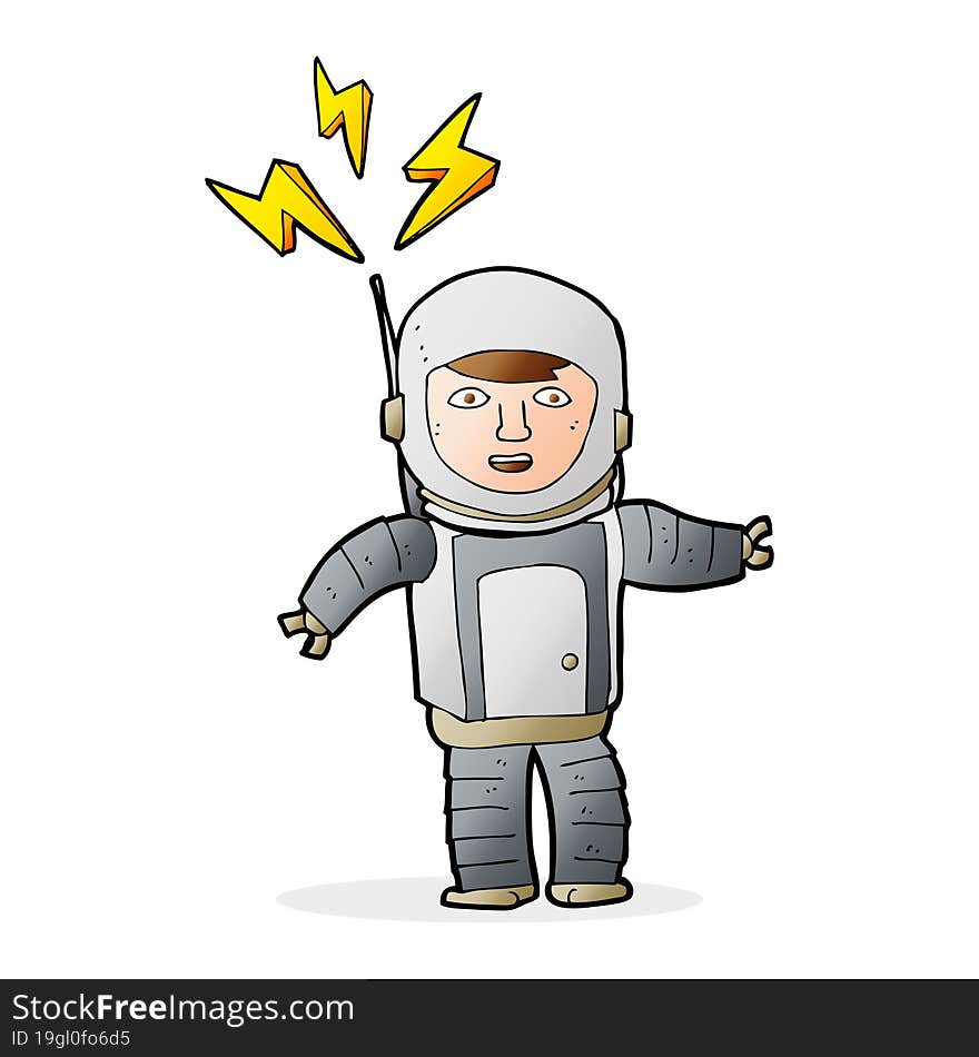 cartoon space man