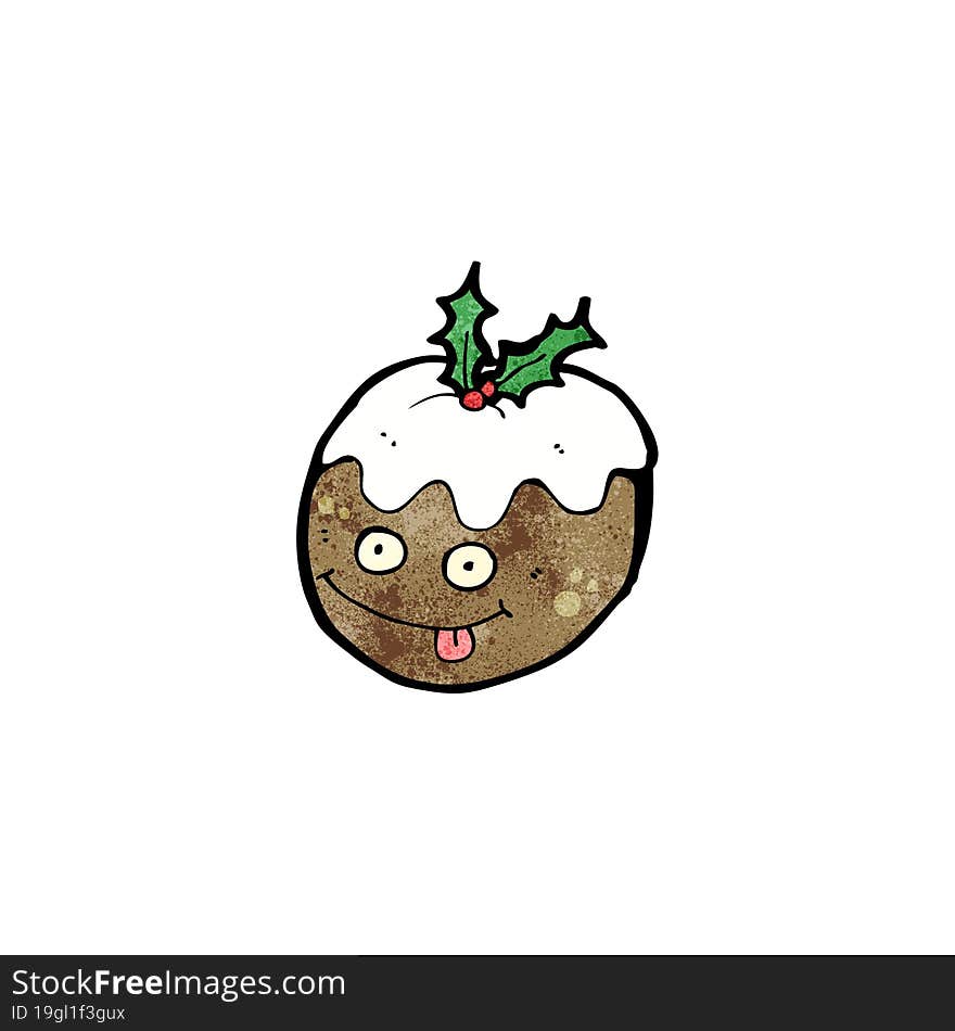 cartoon christmas pudding