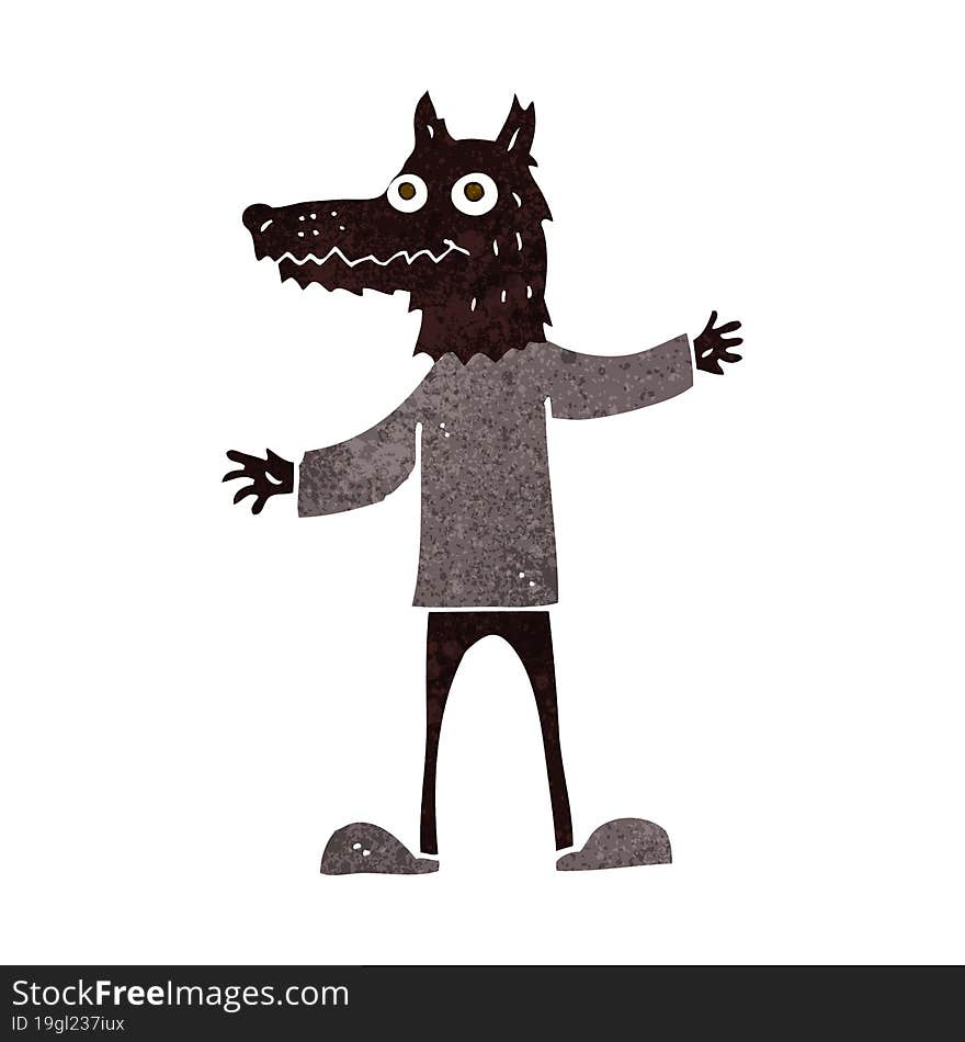 Cartoon Wolf Man