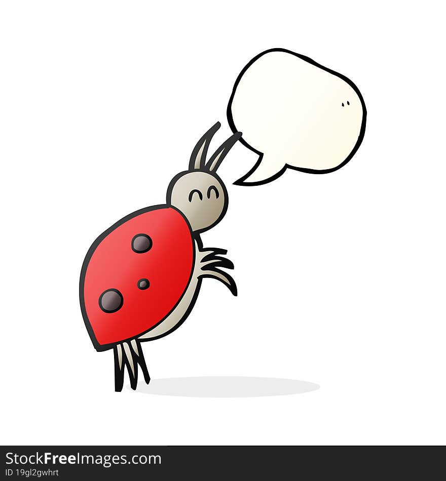 speech bubble cartoon ladybug