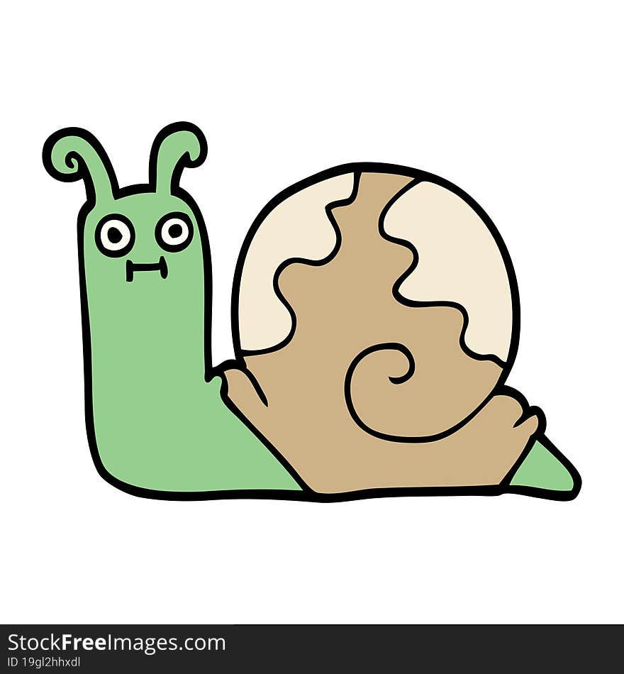 Cartoon Doodle Snail